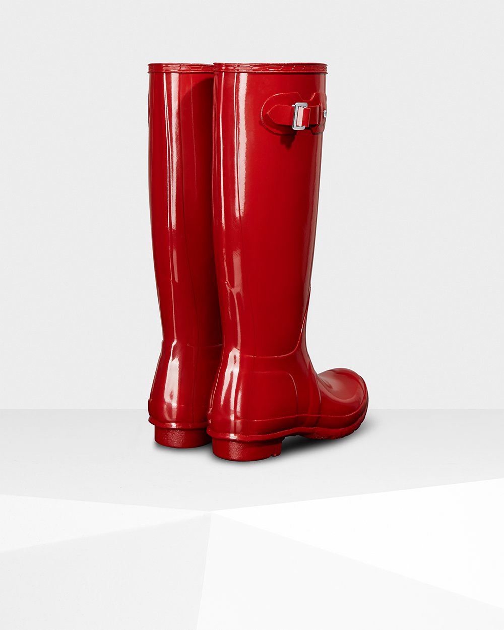 Botas De Altas Original Gloss Hunter Mujer - Rojos - 546073LMK